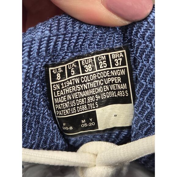 Skechers Sport D'Lites Memory Foam Lace-up Sneakers Navy Pink Gray Shoes Size 8 - Picture 9 of 9